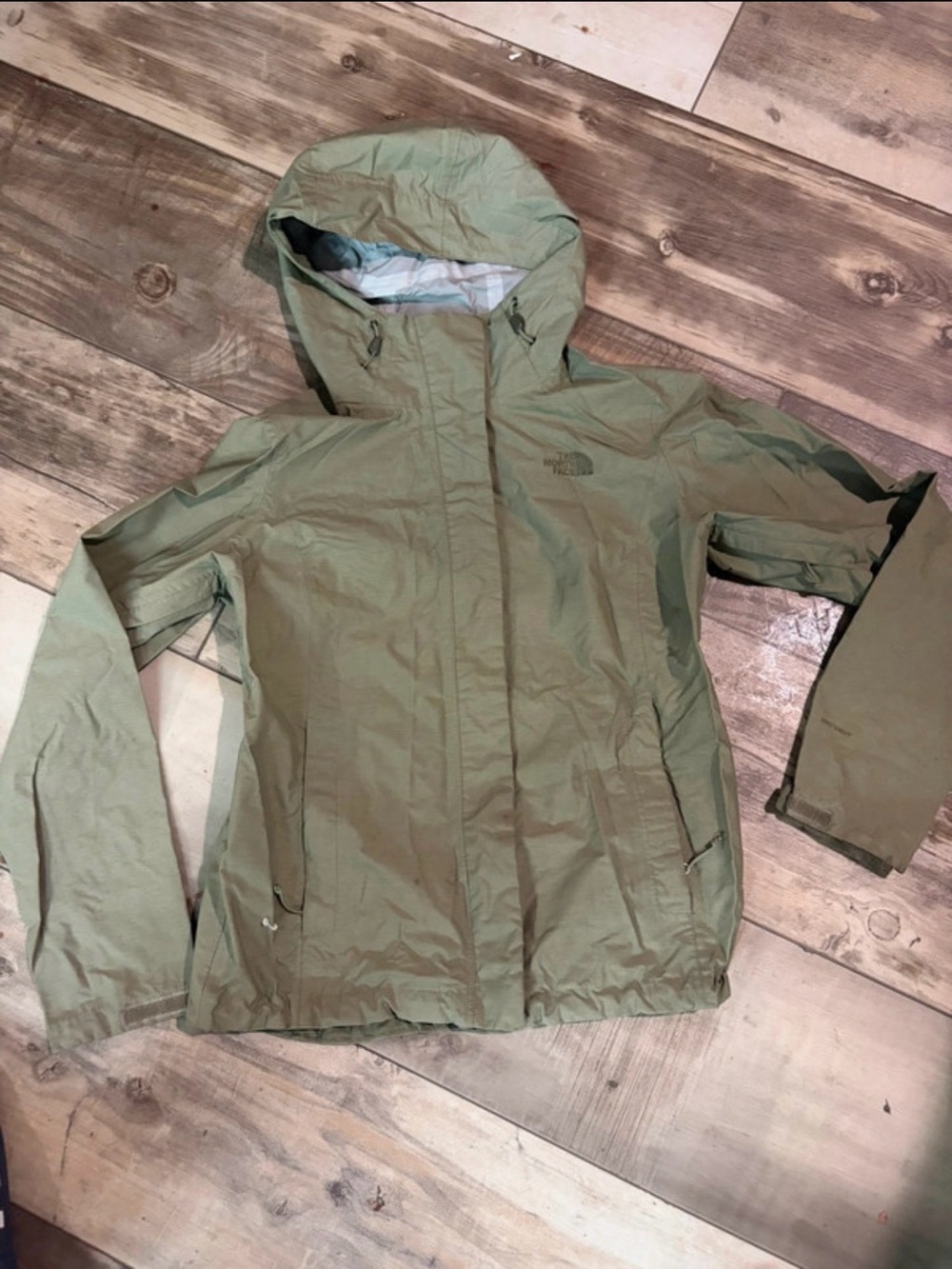 The North Face Women's Olive Green Hooded Shell Jacket